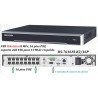 NVR 16ch 8Mpx, +16 POE. Hikvision, 4in Alarma. 2DD 12Tb