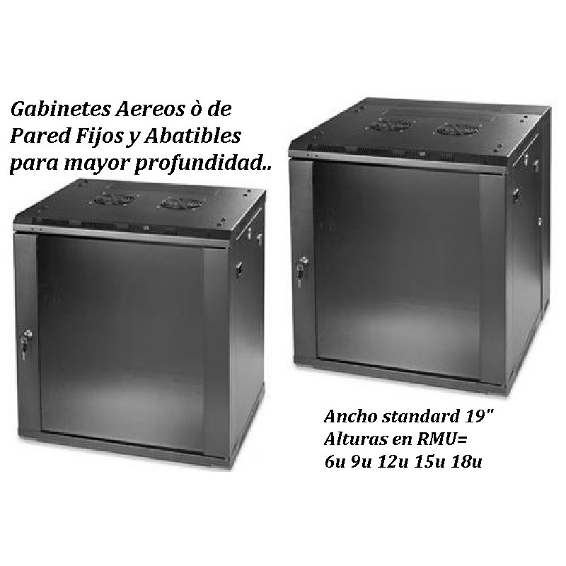 Gabinete Pared 9 rmu, 1Extrac, C/llaves Prf45xAnc60xAlt40, Desarmado