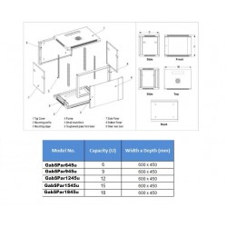 Gabinete Pared 18 rmu, Fijo, llaves, SIN Extractor, Desarmado, 3 Ptas, Prf45c