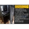 Gabinete piso 37rmu Prf 100cm, Alt 182cm 4 Ptas Fte Micro Perfora, Extrac, Ruedas desarmado. Negro. Gtia: Nuevos