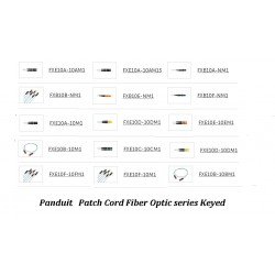 Patch Cord FO. LC-LC, 50/125µm 1m Panduit Multimodo Duplex, 10 GbE, OM3. Aqua.