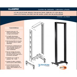 RACK 4 Postes, 42u, Prof: 60Cm, Lanpro, Importado, grapa tuerca, desarmado, hierro