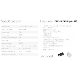 Switch 24 Ptos +2Sfp 1000 Admin Mikrotik Cloud Sw Series, Layer 2, Rack 1U OS v6, Level 5 license.  Gtia: 90 dias