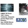 Cable Telefonia 20 pares, con Guaya Cat3 Plta Ext Gel, negro. Elecon. www.sencamer.gob.ve