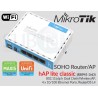 Router AP Mikrotik WiFi 300Mbps, 100Mb Wps, 4 Ptos FastETh, 802.11bgn, Gtia: 30 dias Factura