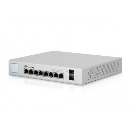 Switch 8p Administrab, 1POE 1000Mb Unifi Gigabit, 802.3af/at, 150w. Gtia: 180dias