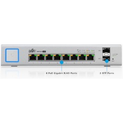 Switch 8p Administrab, 1POE 1000Mb Unifi Gigabit, 802.3af/at, 150w. Gtia: 180dias