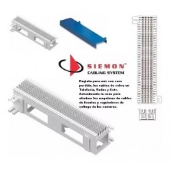 Regleta S66, 50 pares, base y tapa, Siemon Bloque M1-50 con Base S89D y tapa blanco