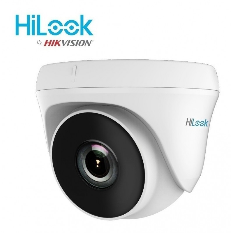 Camara DOMO 720Mpx 2.8mm HiLook 4en1, 1/3" 20mts, Ang 76.88°g, leds Exir 2.0, IP66