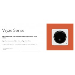 Sensor Movimiento, Wi-Fi 2.4GHz, Wyze, Requier Bridge Adic p/conf. Gtia: 30dias