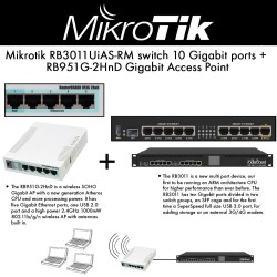 Router Board Mikrotik, Rack 1U, 1Poe/Spf Lcd tactil, Usb 3.0 3g/4g, 10 x1000Mbps