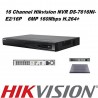 NVR 16 Cam IP, +16POE, 2DD, Hikvision 4Tb, h264 720/1080p,