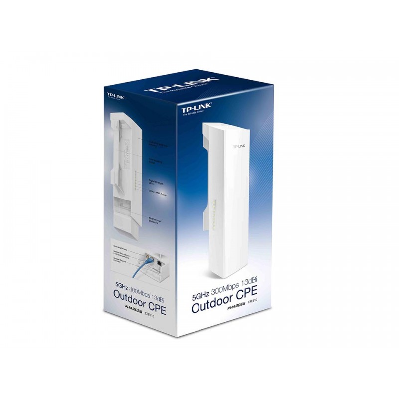 Antena AP/Router TP-Link de Exteriores 5GHz 13dBi MIMO 2x2, 13Km Máximos, 300Mbps, 0-26dBm, WISP, PoE, Smart, HV:60/14g,