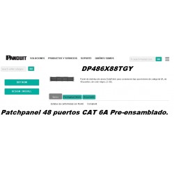 Panel Modular vacio 24 p CAT X Panduit, Acepta Jacks Cat 6 y CAT 6A.