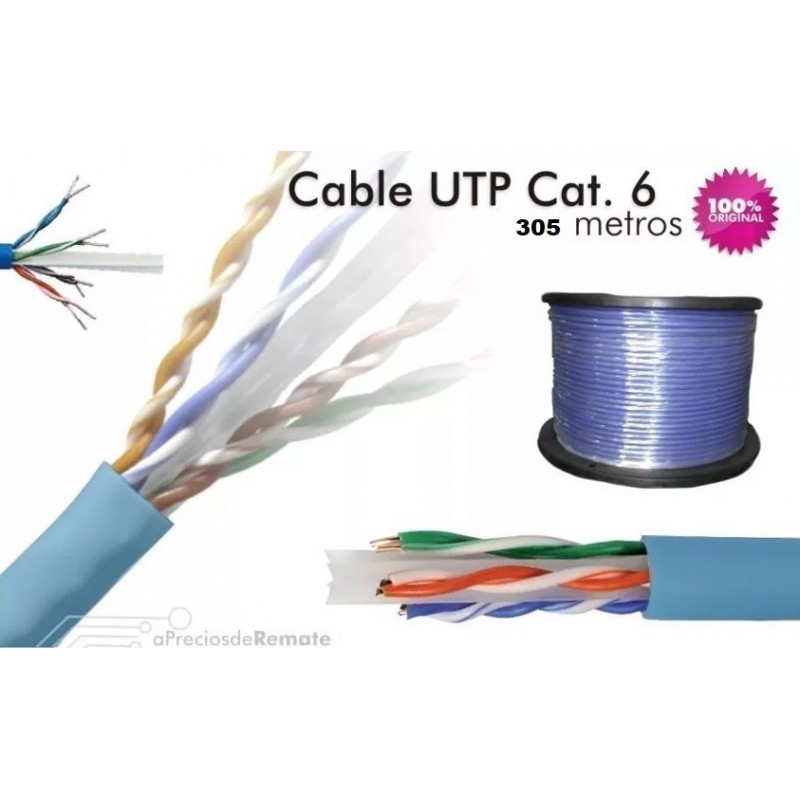 Bobina Cat 6E Belden 2424, Azul, 305mt 350MHz, Riser-CMR, 23 awg. LSZH