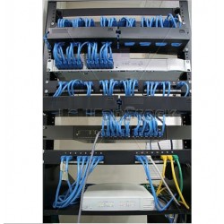 Rack de Piso 2.1m, 42u 7ft, en Aluminio, Perfil Roscado, tornillos clasico, Fab. Nac, pintado en Negro.