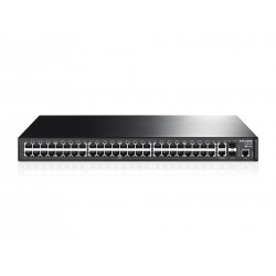 Switch TP-Link L2 Lite 48 Ptos 10/100 y 2 Ptos 10/100/1000, 2 Ptos SFP Gbps, 52VLAN, SNMP, Web, Telnet Consola