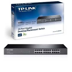 Switch 24 Ptos 100/1000 MbpS, Rack, Tp-Link.