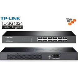 Switch 24 Ptos 100/1000 MbpS, Rack, Tp-Link.