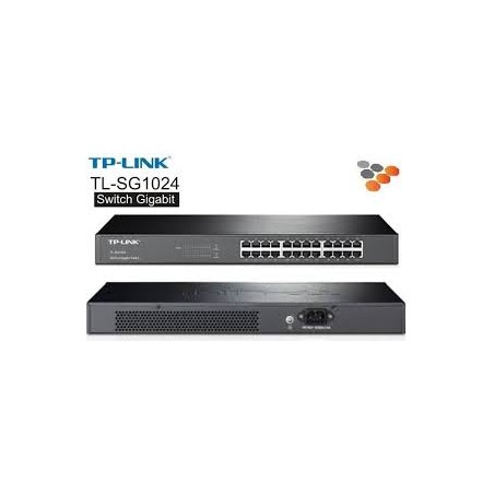 Switch 24 Ptos 100/1000 MbpS, Rack, Tp-Link.