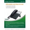 Telefono IP Yealink, POE, 3Way Conf 1Rj45, cs Ti Titan, 2KeyPrg, Reg Dc.