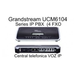 Central IP 4FXO 2FXS, Grandstream 2Lan Gigabit POE, Router, 500 Sip, 60 Users, Usb, Storag SD. Conf32u.