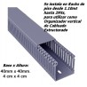 Canaleta Ranurada 40x40mm Gris 2mt