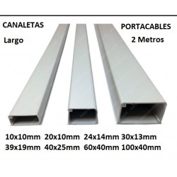 Canaleta Ranurada 40x40mm Gris 2mt