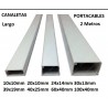 Canaleta Ranurada 40x40mm Gris 2mt