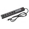 Regleta Elect 6 Ac 120V, 15A, Pdu Hubbel Protector SobreVoltaje, Supr picos