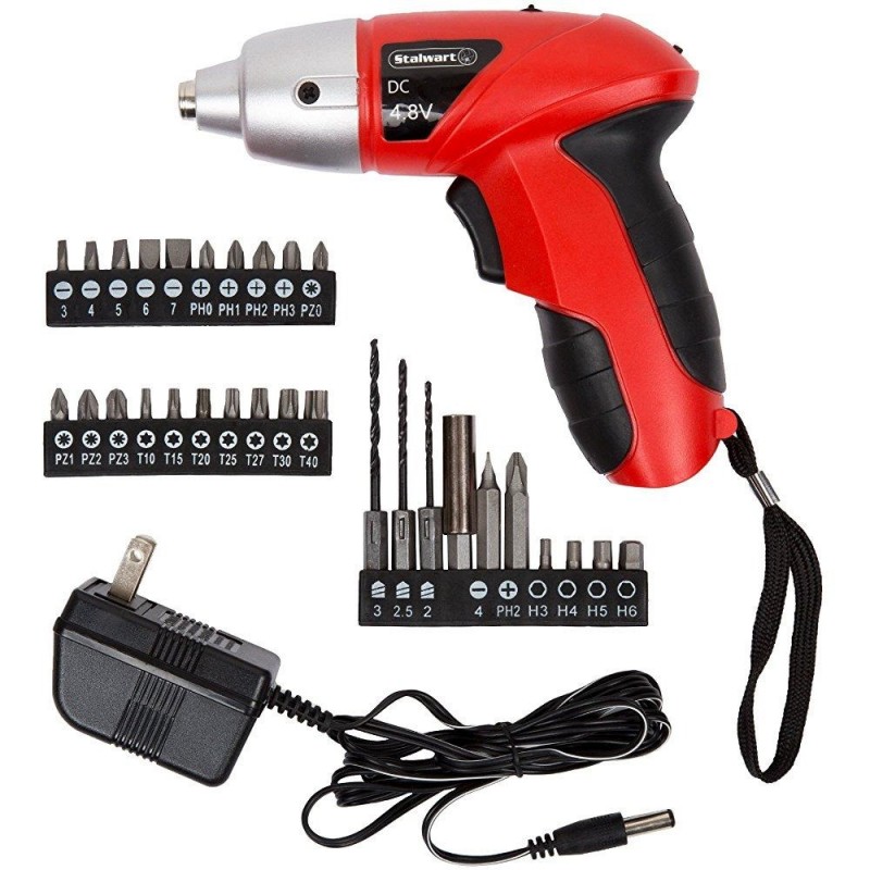 Destornillador Electrico Recargable 25 piezas Stalwart 25-piece 4.8-Volt Cordless Scr