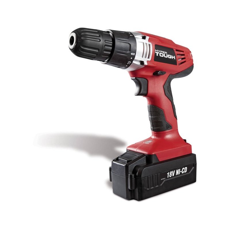 Destornillador Inalambrico 4 piezas Hyper Tough 18-Volt Ni-Cad Cordless Dril