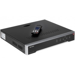 NVR 32 Cam IP 8Mpx Onvif, Hikvision, 4DD/6Tb/24Tb Storage,   rs232/485, h265,  Alarm 16In/4Out, 3Usb, 1rca, Hdmi/Vga. Rack