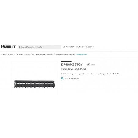 Patchpanel 48 ptos CAT 6A Panduit