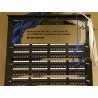 Panel Modular 24 Ptos, Standard Cat 6-6A Rj-11, para uniones Rj-45, soporte trasero.