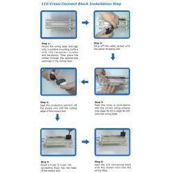 Regleta Telef 110, 200 Pares, Rackeable