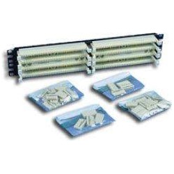 Regleta 110, Cat 5e, 200 pares, Panduit con bloques 110 4-5 pares, p/ Rack 2U.