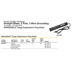 Regleta Elect 6 Ac 120V, 15A, Pdu Hubbel Protector SobreVoltaje, Supr picos