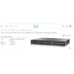 Switch POE CISCO 52 Ptos 100/1000M Stack Admin., L2+/L3, QoS, VLAN, 382w