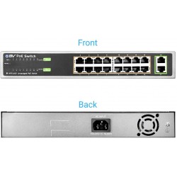 Switch 16 Ptos POE 300w, 1 SFP, Rack PoE IEEE802.3af/at, Ptos FE 10/100Mbps.  Gtia:90d