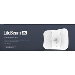 AP/Antena Ubiquiti LiteBeam airMAX 5GHz SISO1x1, 23dBm, 1 Puerto Red PoE 10/100Mbps 24v 0,2A, Bridge Gtía:120D