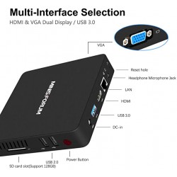 Mini PC KODLIX, CPU Intel Atom VGA/HDMI 4K, eMMC 64Gb, 8Gb RAM, USB 3.0, W10Pro Wi-Fi 2.4/5Gh, Bluetooth, Mic/Aud. Gtia: 90d