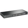 Switch 24p POE +4Sfp  Administrable Tp-Link 2Fan/Extractor. Gigabit Poe 802.3at/af, Rack, 192w. T1500-28PCT. Garantia: 180 dias