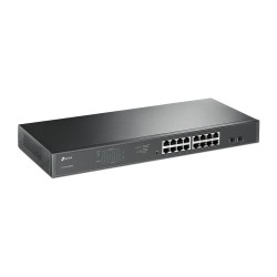 Switch 16p POE +2Sfp  Administrable Tp-Link Gigabit Poe 802.3at/af, 192w, Rack 2Fan/Extractor. Garantia: 180 dias