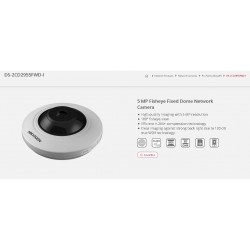 Camara IP Panoram 5 Mpx 1.05mm Hikvision 1/2.5", Vistas 186/360, IR 8m, POE Onvif h264, Metal, Sd128Gb, Wdr. Gtia: 180dias