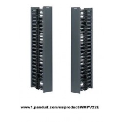 Organizador Vertical, Clone, 22u, Del/Tra Alt:1,05 Mts x Anc:4" Prf:5" Nota: es media altura, (Clone Panduit)