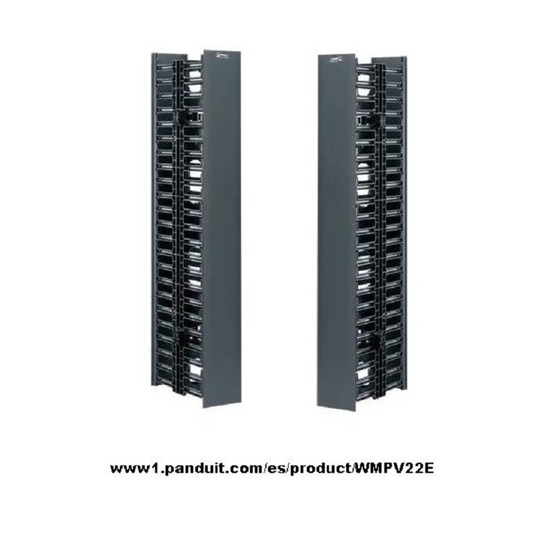 Organizador Vertical, Clone, 22u, Del/Tra Alt:1,05 Mts x Anc:4" Prf:5" Nota: es media altura, (Clone Panduit)