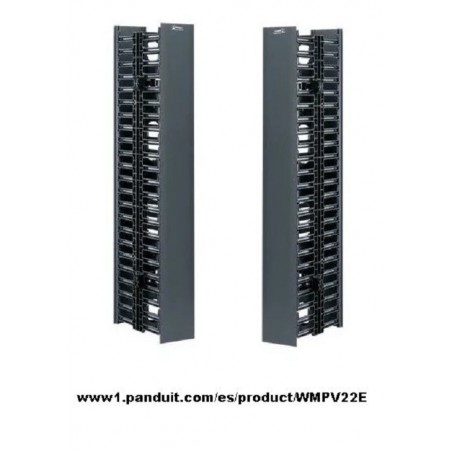 Organizador Vertical, Panduit, 22 rmu Alt:1,05 Mts x Anc:4" Prf:5" Netrunner