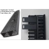 Organizador Vertical 80x80 Frente/Trasero 2m 2x80x80, 2 tapas plastico, Negro.