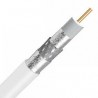 Rollo Coaxial RG-6u CATV Blanco 152m PVC, 18awg CCS, Perfect Flex (belden) 34awg TriShield 77 malla Aluminio, 500ft